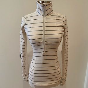 Lululemon Half Zip Striped Shirt